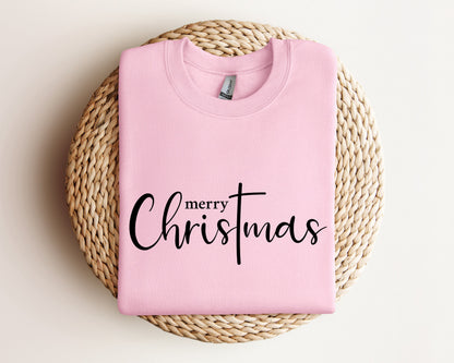 Merry Christmas Sweatshirt, Christmas Cross Hoodie, Winter Sweater, Christmas 2023 Sweater, Family Christmas T-Shirt, Christmas Gift Hoodie