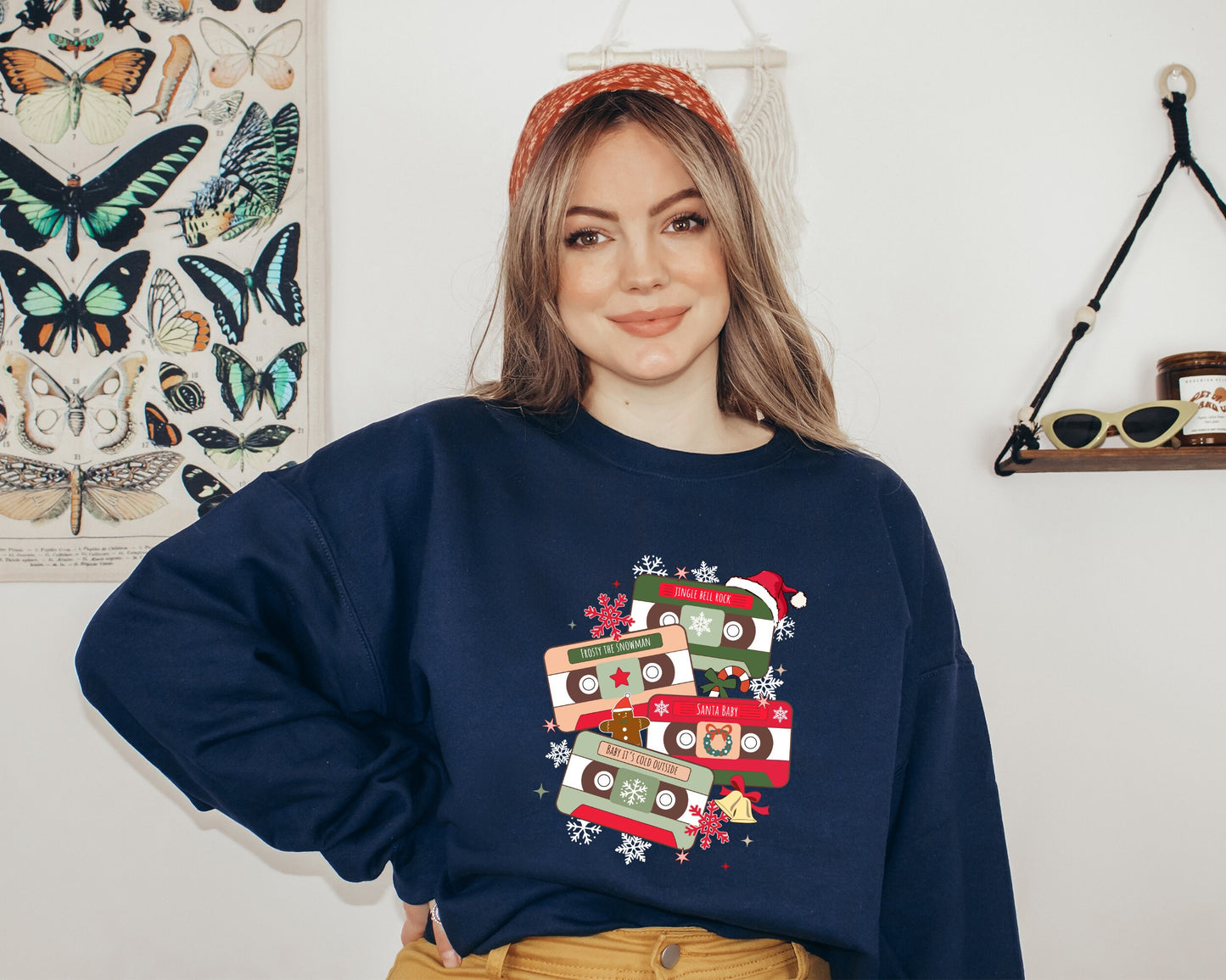 Christmas Music Cassette Tapes Sweatshirt, Christmas Music Hoodie, Christmas Songs Sweatshirt, Retro Christmas Sweater, Music Lover Gift