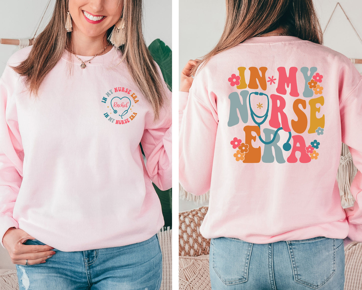 Personalize In My Nurse Era Sweatshirt, Custom Nurse Gift, Cool Nurse, Nurse Graduation Gift, Nurse Hoodie, Cute Nurse Student Crewneck