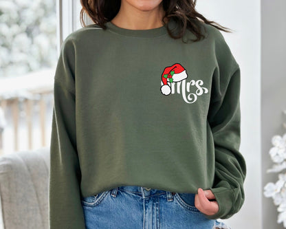 Mr And Mrs Couple Sweatshirt, Couples Christmas Tee, Matching Husband Wife Christmas Party, Christmas Wedding, Holiday Family Mom Dad Shirt