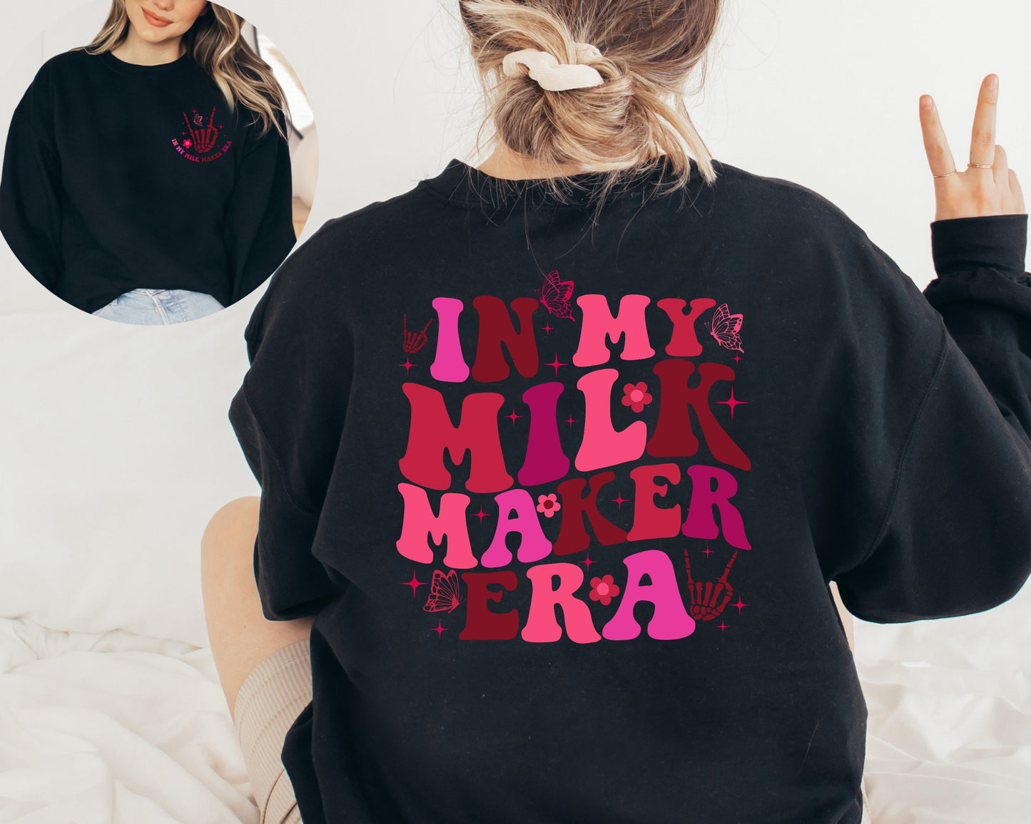 In My Milk Maker Era Sweatshirt, Breastfeeding Hoodie, New Mom Gift, Breastfed Milestone, Breast Feeding Mom Gift, Extended Breastfeeding