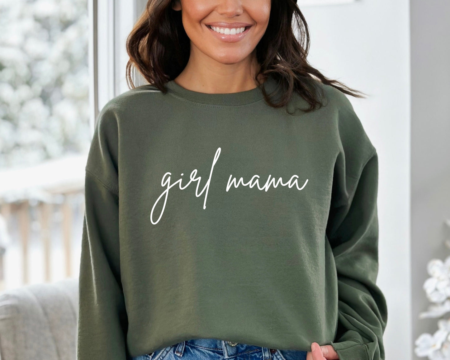 Girl Mama Sweatshirt and Hoodie, Mothers Day Hoodie, Gift for Mom, Mama Sweatshirt, Mom Crewneck, Gift for Her, Birthday Gift for Mom Hoodie