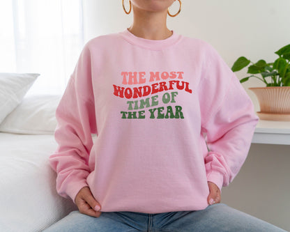 Christmas Sweatshirt, The Most Wonderful Time Of The Year, Holiday Sweaters For Women, Christmas Sweater, Holiday Hoodie, Christmas Sweater
