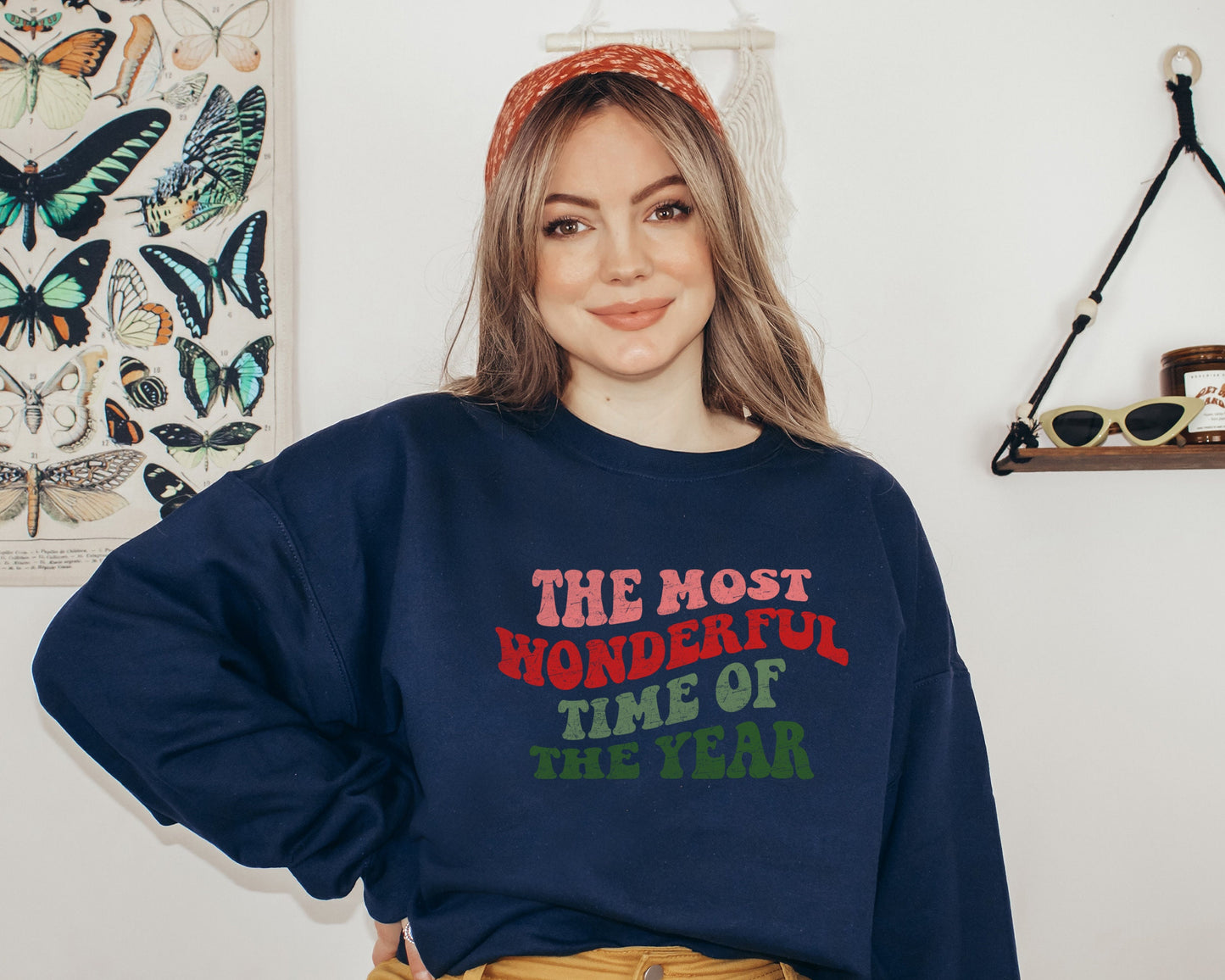 Christmas Sweatshirt, The Most Wonderful Time Of The Year, Holiday Sweaters For Women, Christmas Sweater, Holiday Hoodie, Christmas Sweater