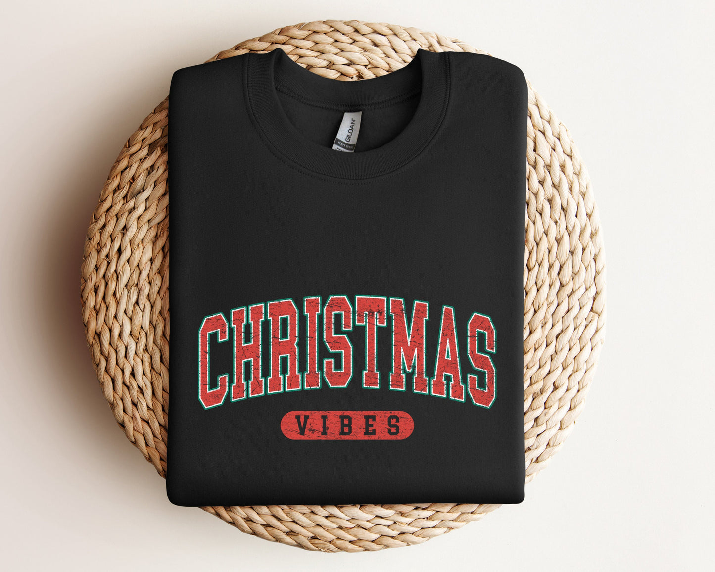 Retro Christmas Vibes Sweatshirt, Womens Christmas Sweatshirt, Holiday Sweater, Cute Christmas Sweatshirt, Christmas Gift, Winter Crewneck