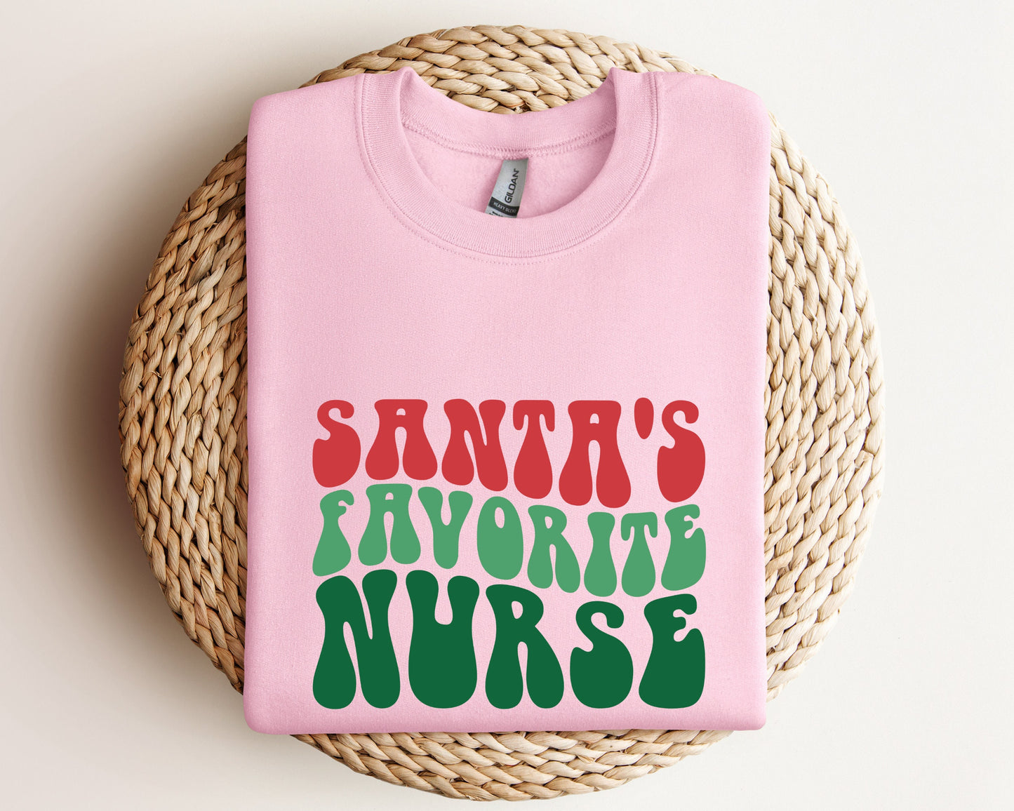 Santa Favorite Nurse Sweatshirt, Christmas Nurse, Holiday Nurse Hoodie, Nurse Hoodie, Nurse Holiday Gift, Cute Santa Crewneck, Retro Santa