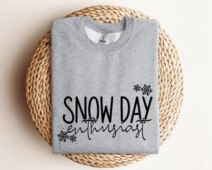 Snow Day Enthusiast Sweater, Fun Teacher Winter Holiday Hoodie, Winter Break No School Gift Sweater, Snow Day Hoodie, Winter Snow Sweatshirt