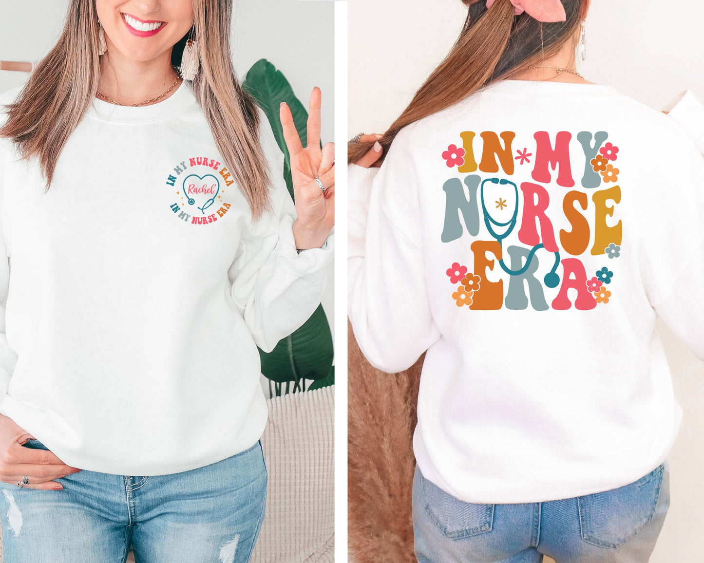 Personalize In My Nurse Era Sweatshirt, Custom Nurse Gift, Cool Nurse, Nurse Graduation Gift, Nurse Hoodie, Cute Nurse Student Crewneck