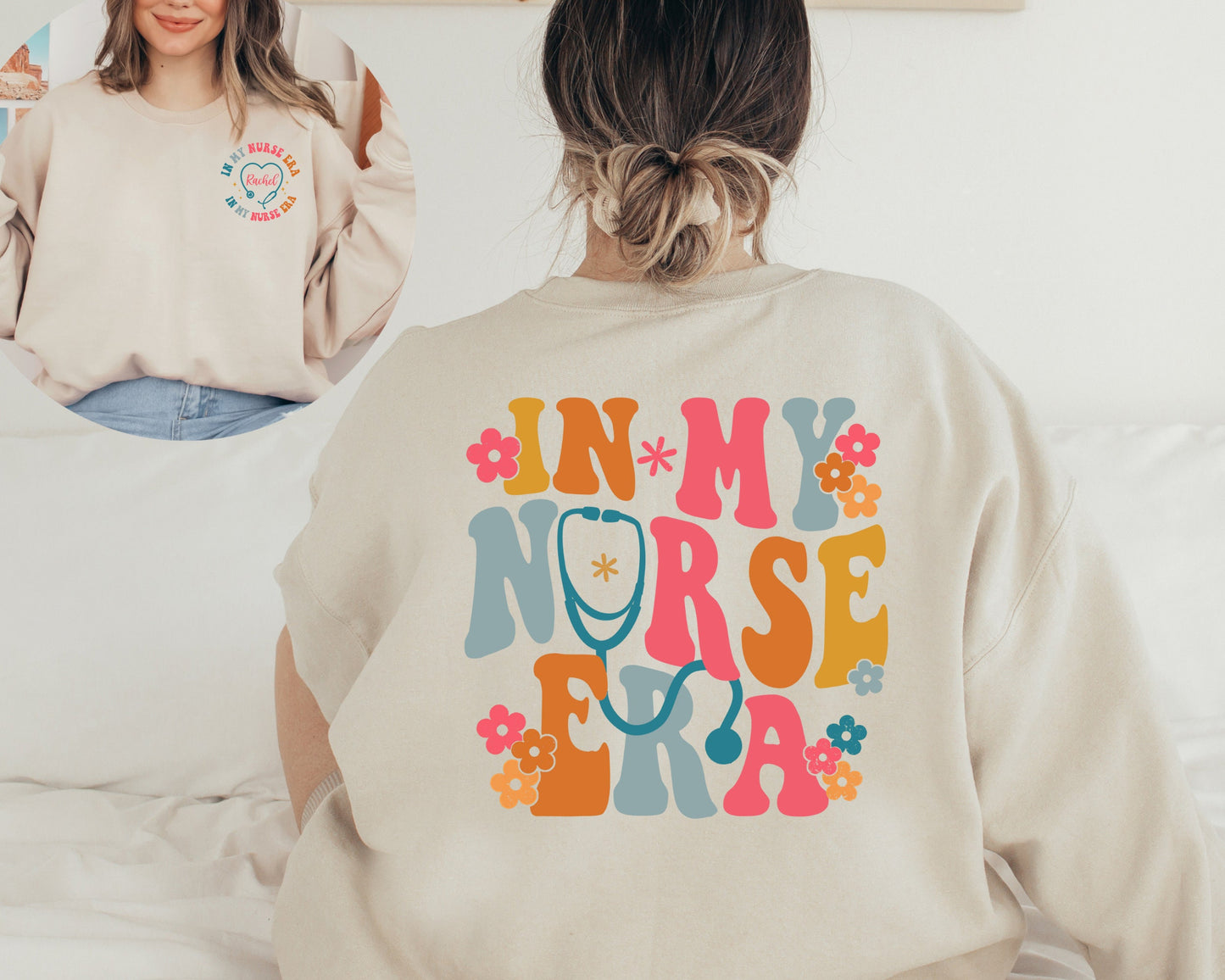 Personalize In My Nurse Era Sweatshirt, Custom Nurse Gift, Cool Nurse, Nurse Graduation Gift, Nurse Hoodie, Cute Nurse Student Crewneck