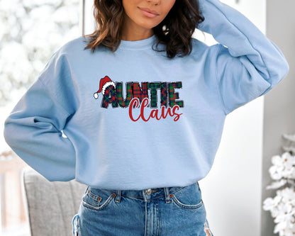 Santa Auntie Claus Sweatshirt, Christmas Matching Hoodie, Auntie Christmas Sweatshirt, Merry Christmas Sweatshirt, Christmas Gift Crewneck