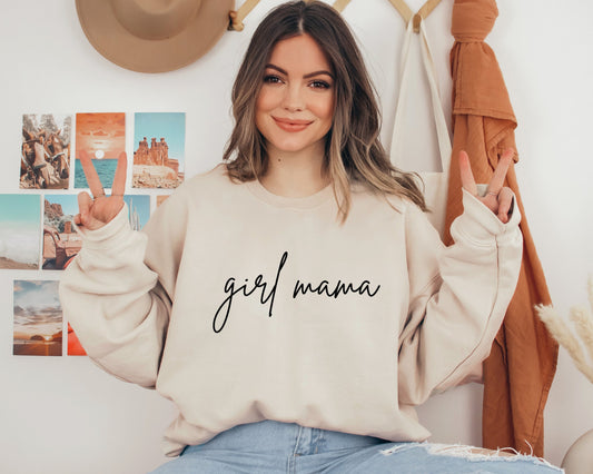 Girl Mama Sweatshirt and Hoodie, Mothers Day Hoodie, Gift for Mom, Mama Sweatshirt, Mom Crewneck, Gift for Her, Birthday Gift for Mom Hoodie