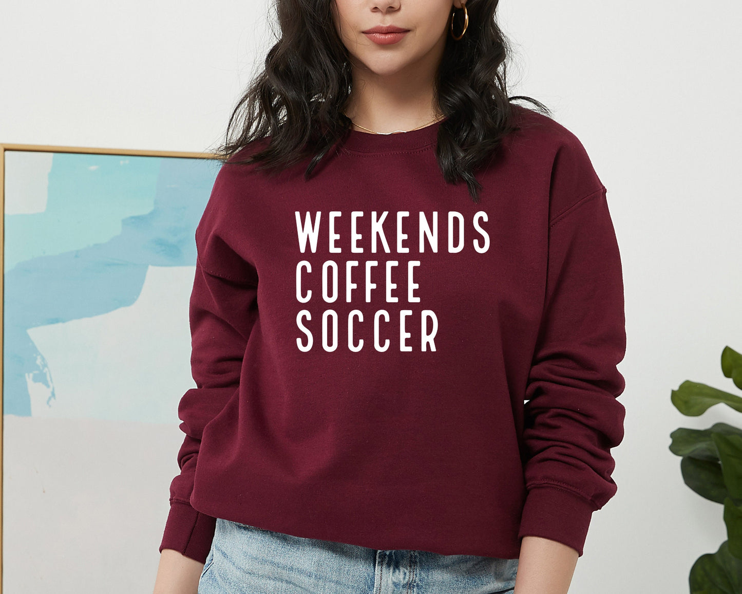 Weekend Coffee Soccer Sweatshirt, Soccer Hoodie, Soccer Mom Sweatshirt, Sweatshirt for Women, Game Day Sweatshirt